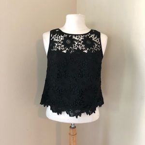❤️ WHBM Floral Lace Bodice Top